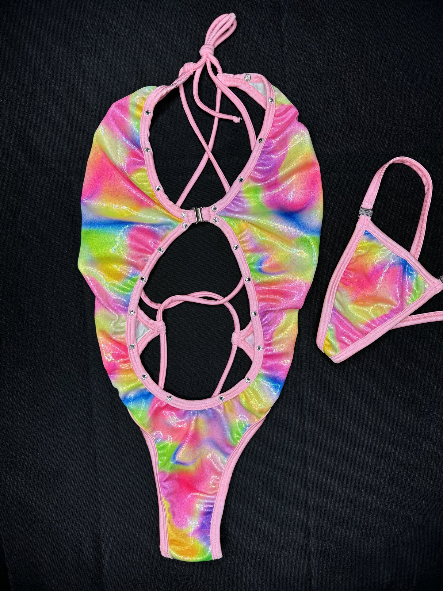 Mystic Rainbow One-Piece Lingerie Outfit