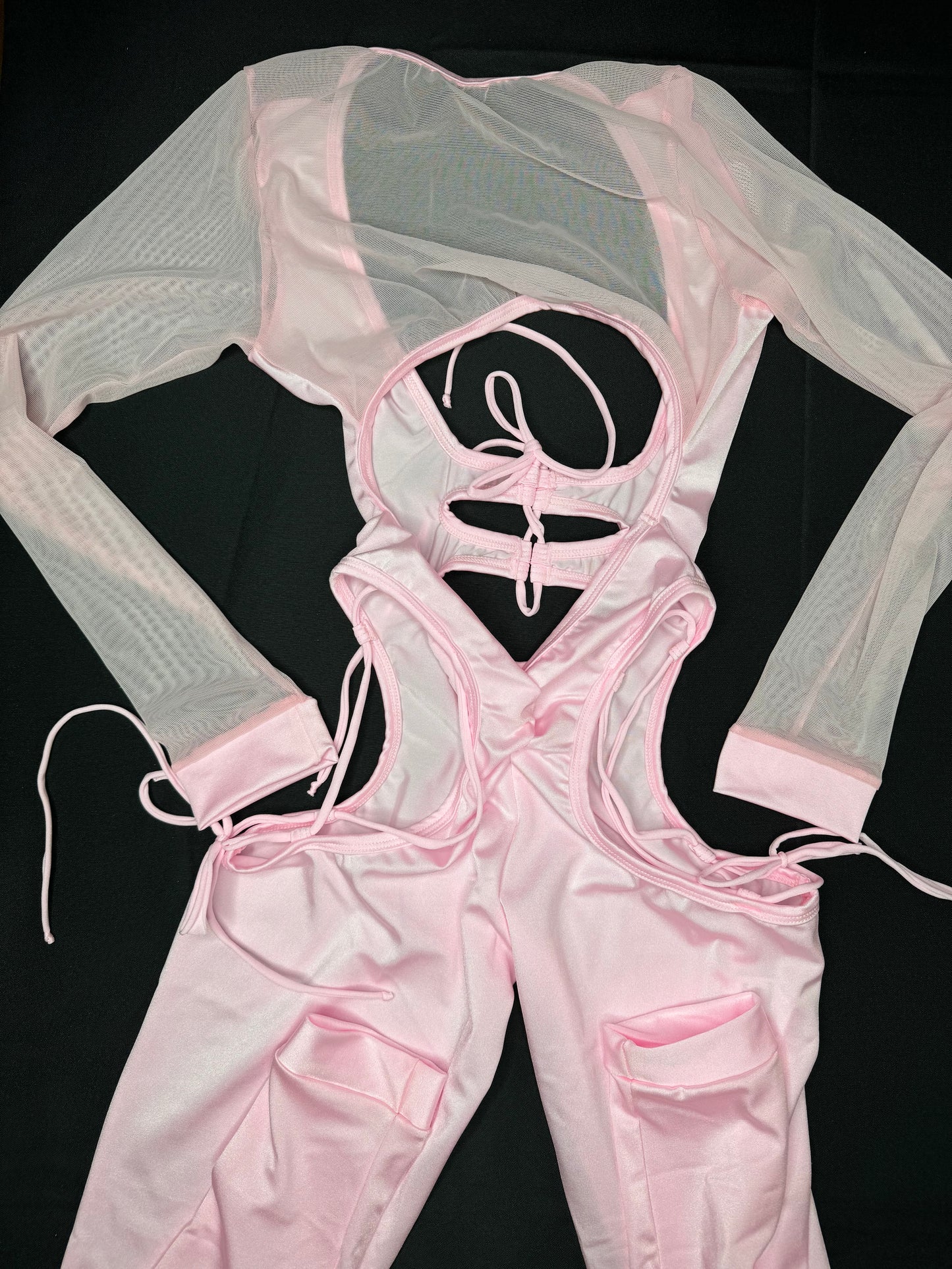 Baby Pink Bartender Body Suit Outfit