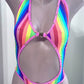 Metallic Pink/Rainbow Pride One-Piece Lingerie Outfit