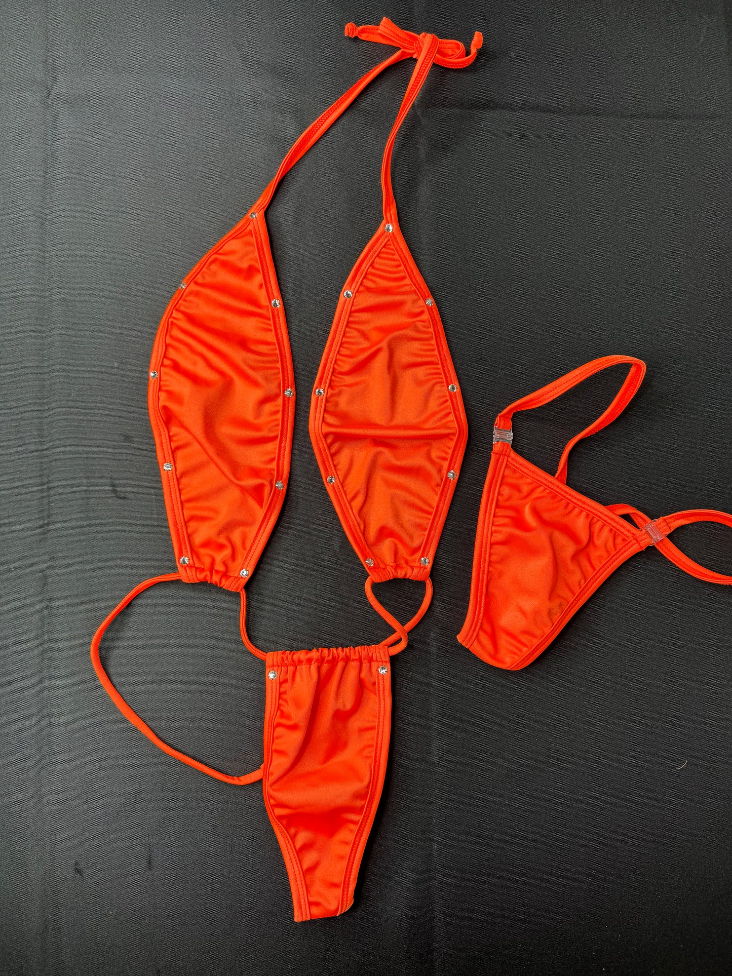 Orange Slingshot Stripper Outfit