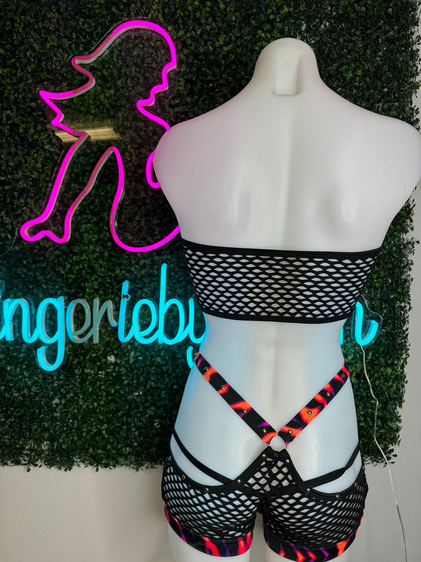 Black Two-Piece Stripper Outfit