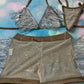 Chrome Tassel/Mesh Two-Piece Exotic Dance Wear Mesmerizing 